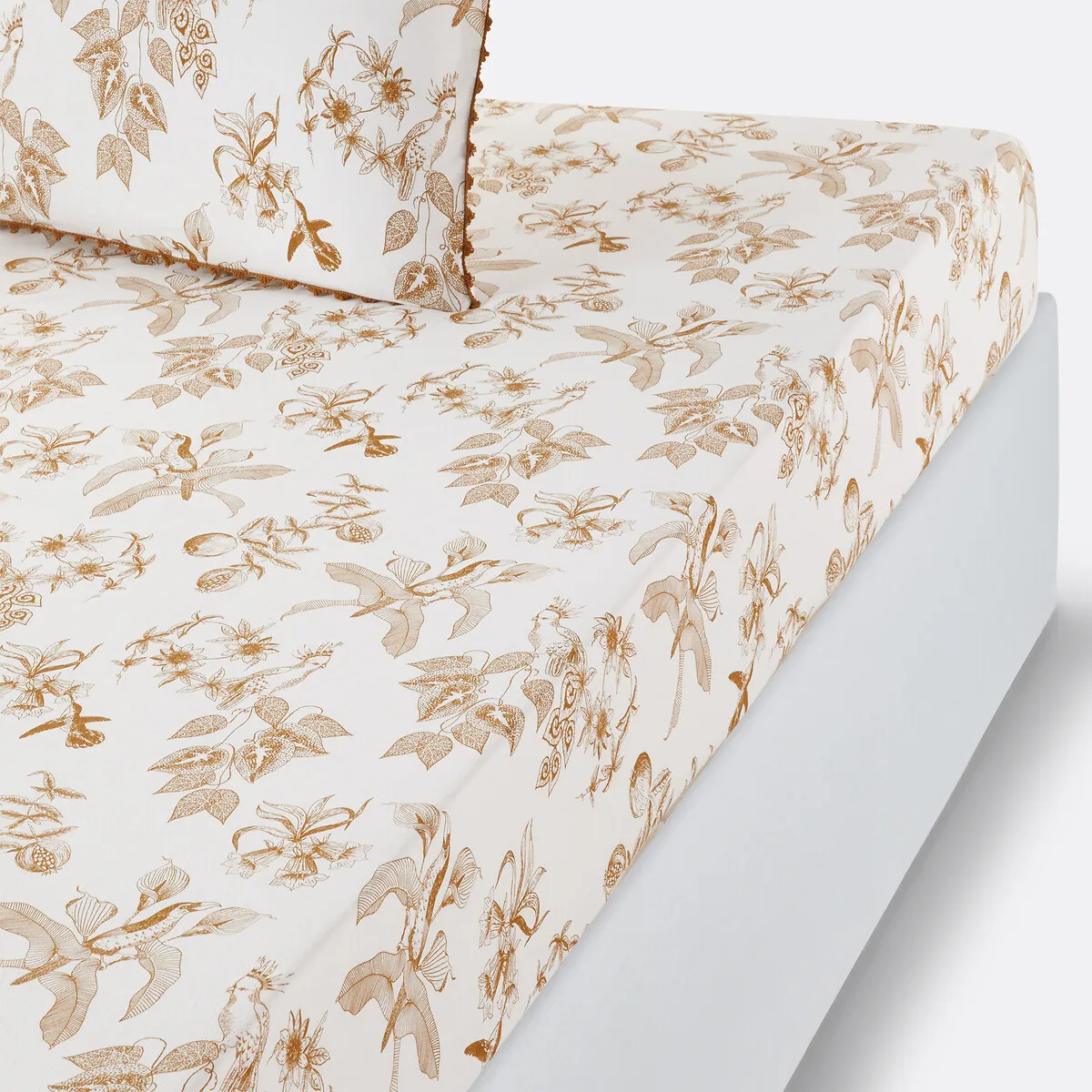 Drap-housse Coton Lavé Bonnet 30 Cm, Granadille