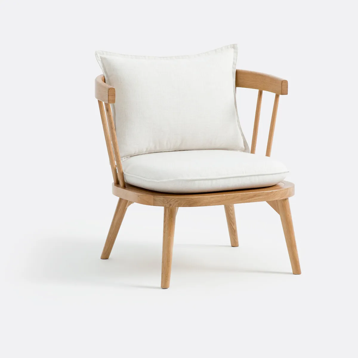 Fauteuil Chêne Et Tissu, Portman