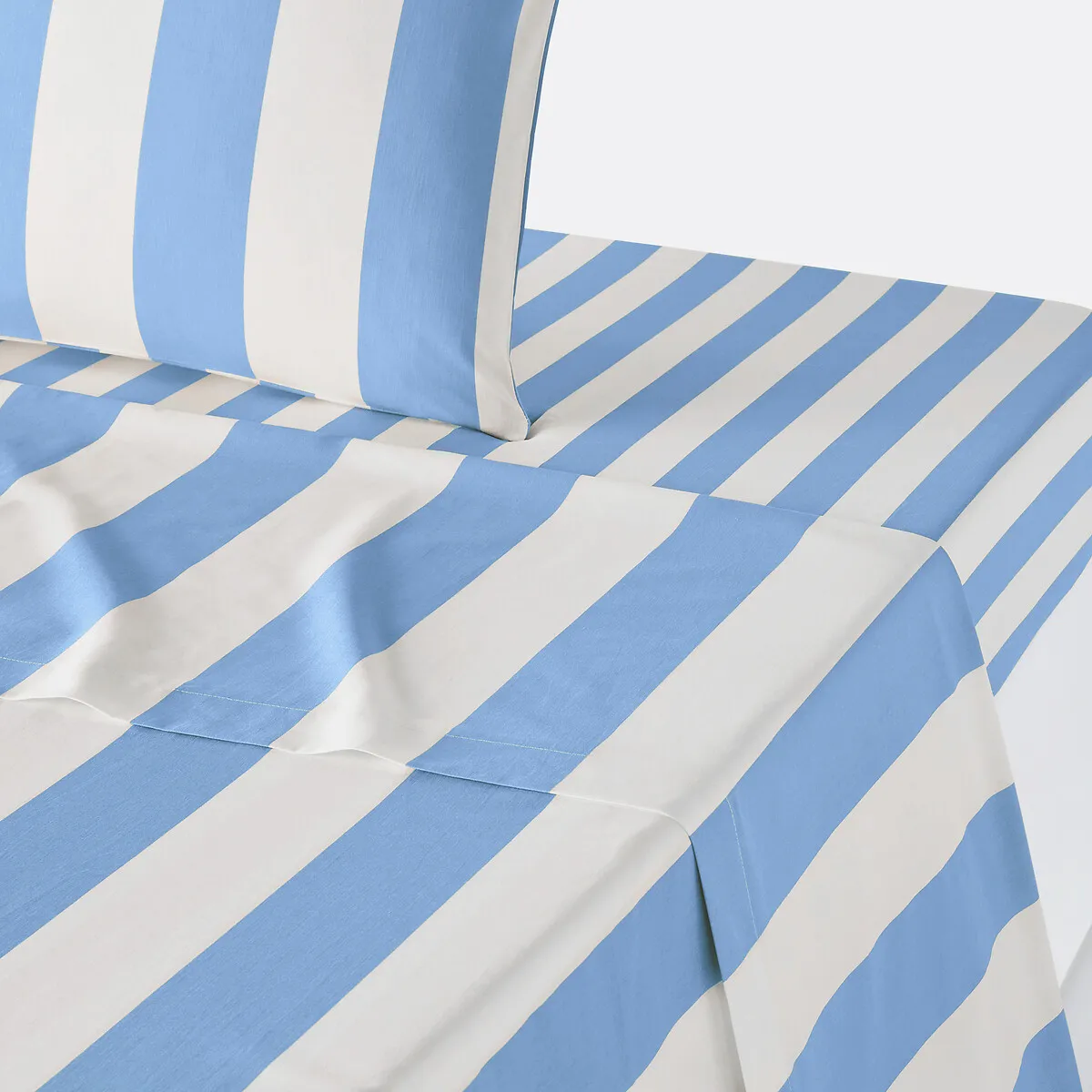 Drap Plat En Coton, HENDAYE BLEU