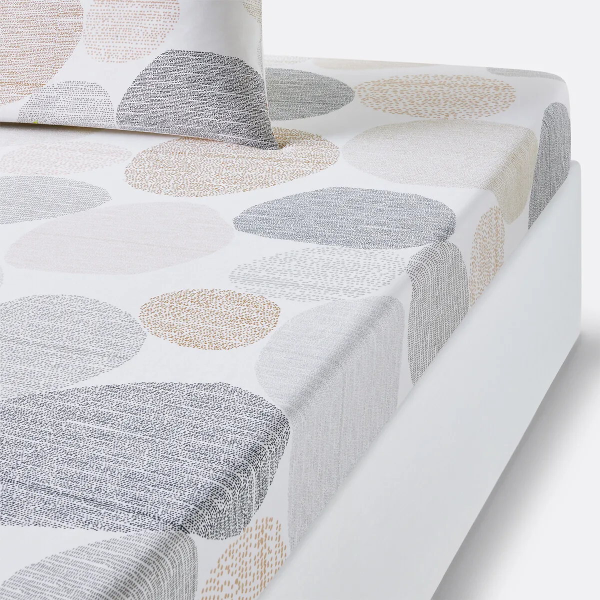 Drap Housse Pur Coton, Galet