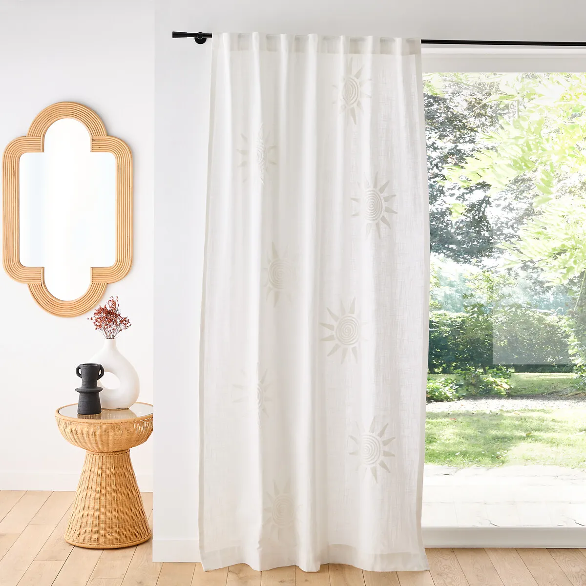 Rideau Coton Motif Bouclette, Melenaos