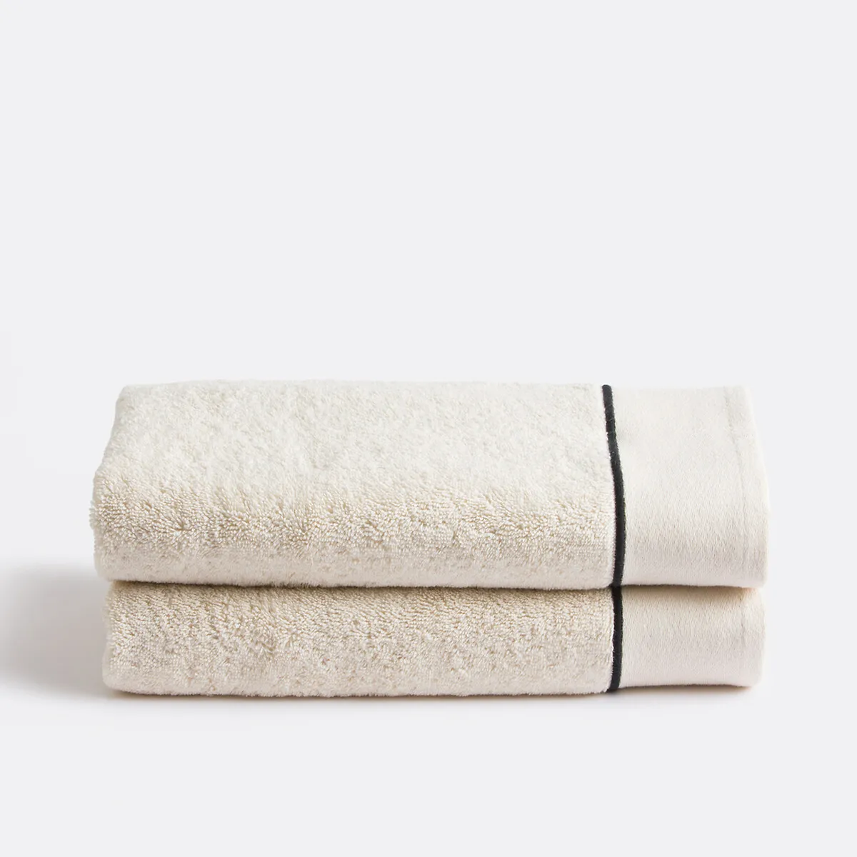 Lot 2 Serviettes De Toilette En Coton Peigné 700g/m2, Victor