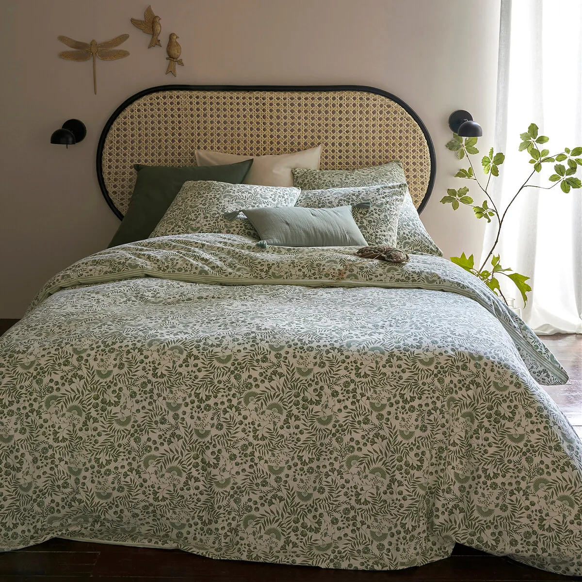 Housse De Couette Coton Lavé, Imprimé Floral, MAJARI
