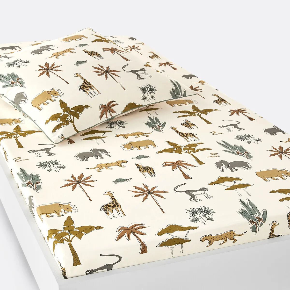 Drap Housse Enfant, 30% Coton Recyclé, Papangue