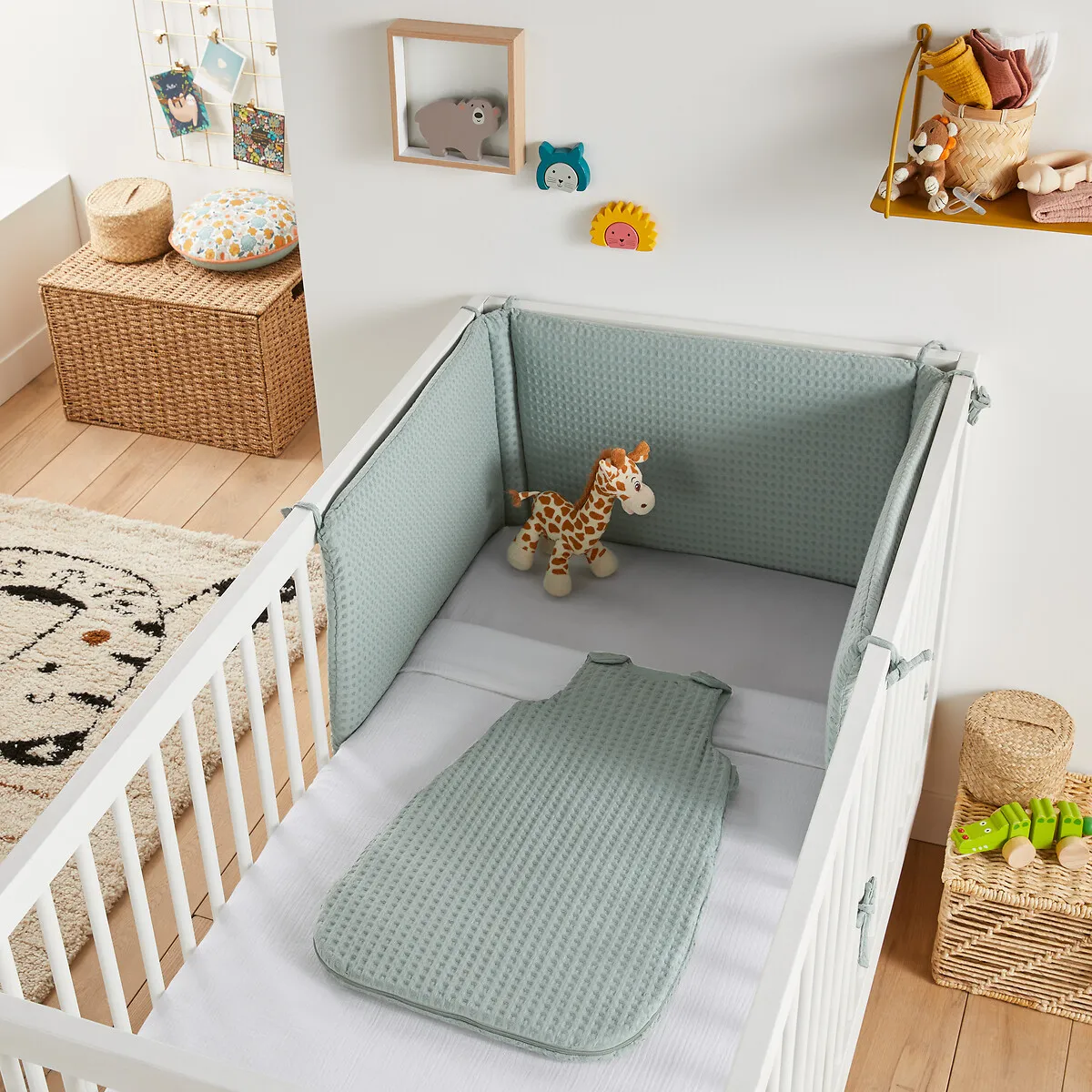Tour De Lit Coton Effet Nid D'abeille, Tifly