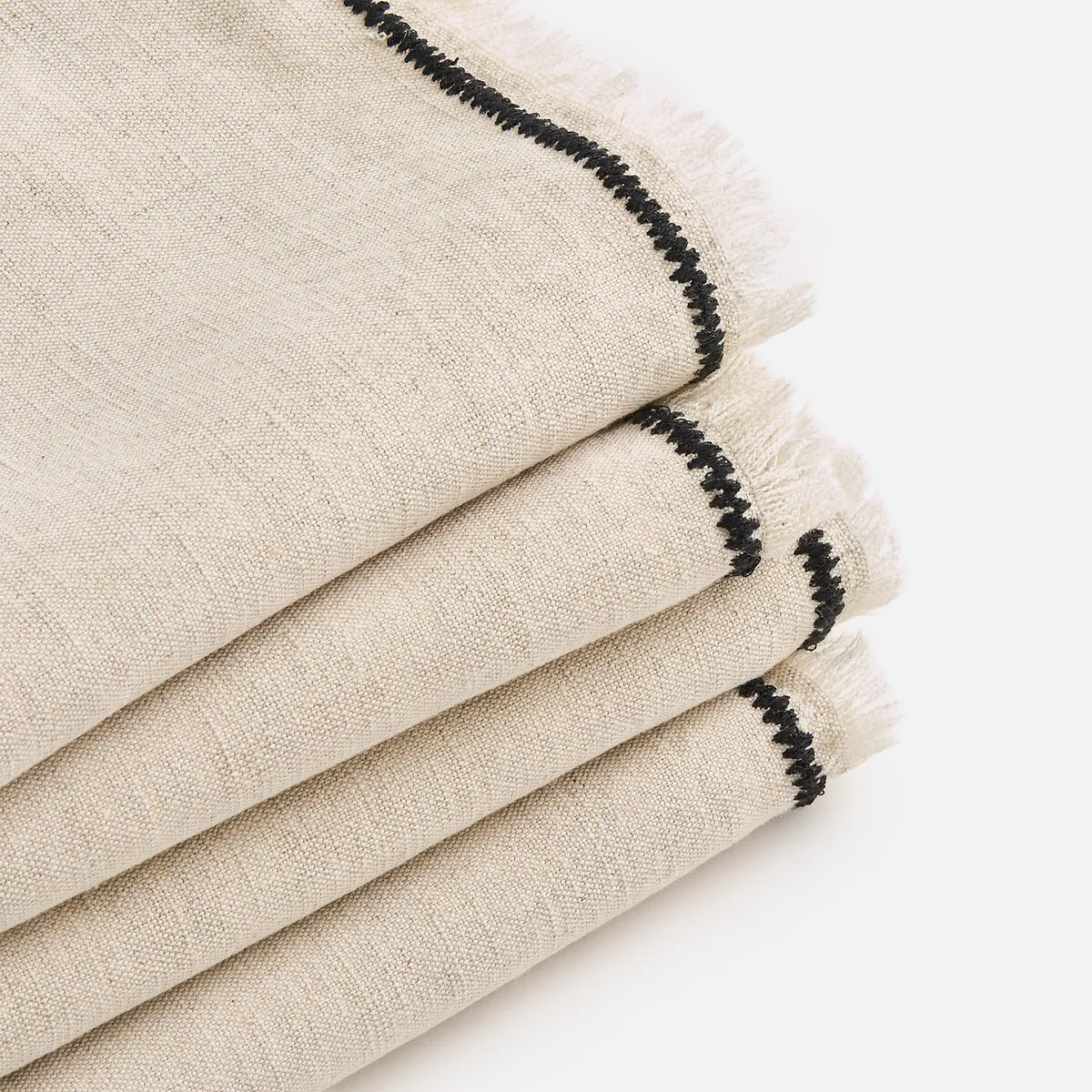 Lot De 4 Serviettes De Table Lin/coton, Menorca — vue 3