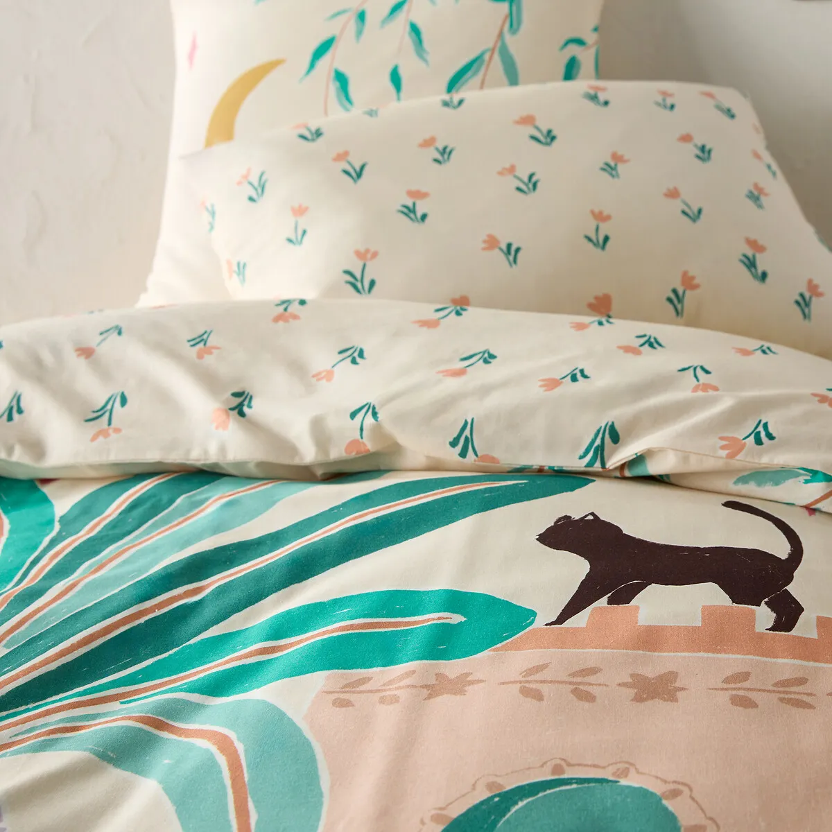 Housse De Couette 50% Coton Recyclé, Anis — vue 3
