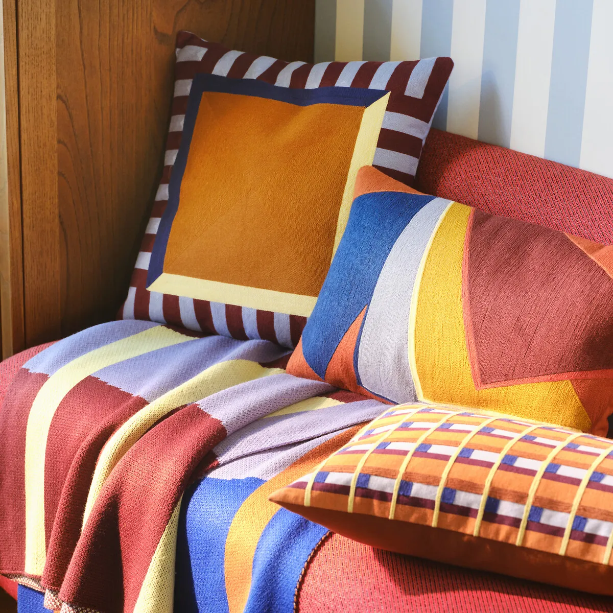 Housse De Coussin, En Coton, 45 X 45 Cm, PIAZZA — vue 3