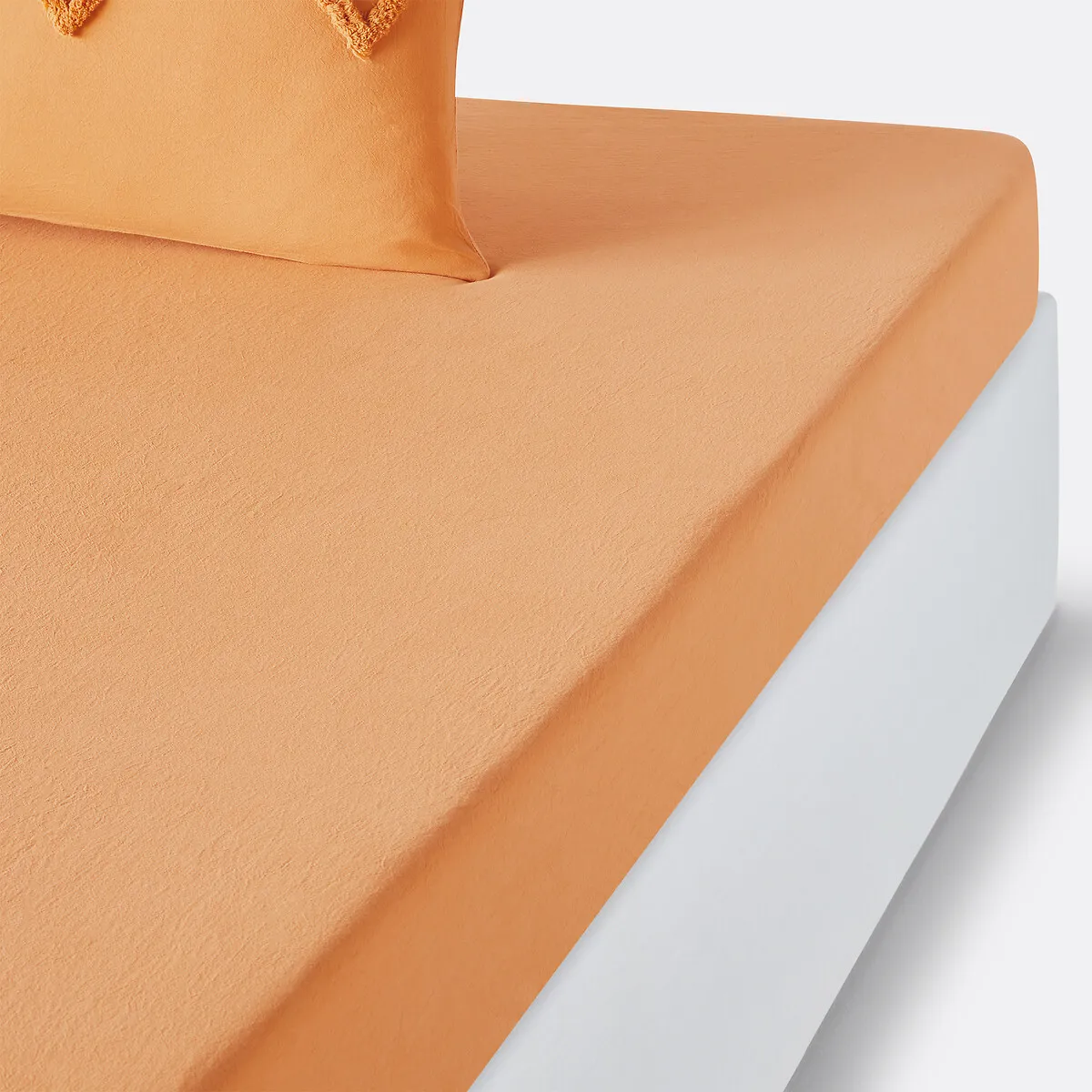 Drap Housse En Coton Pour Matelas Épais, Assa Ocre
