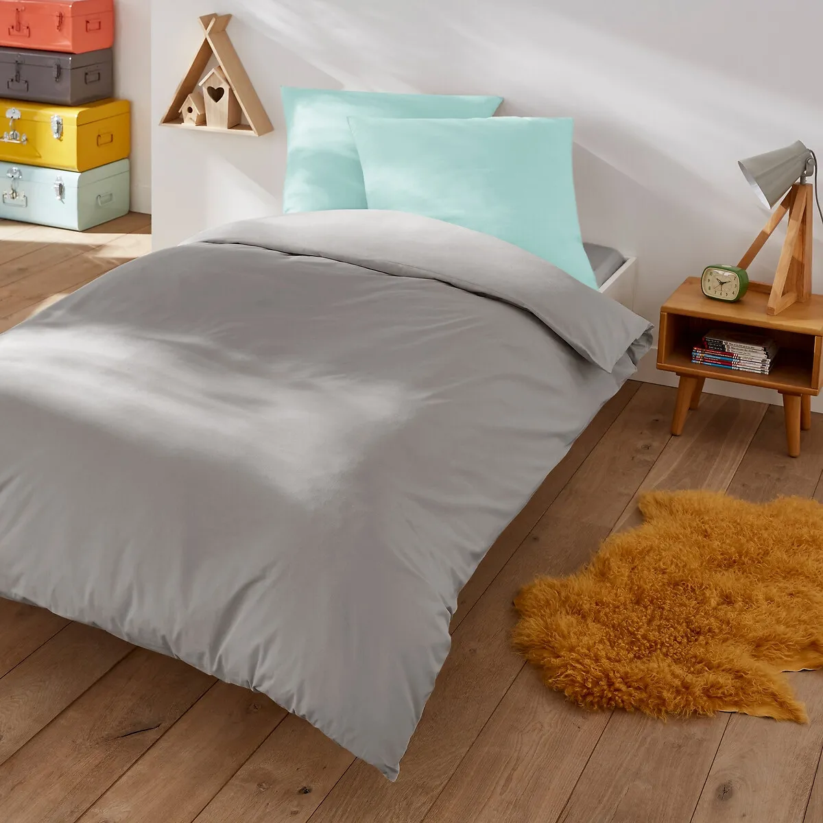 Drap Housse Enfant Uni En Polycoton, Scenario — vue 3