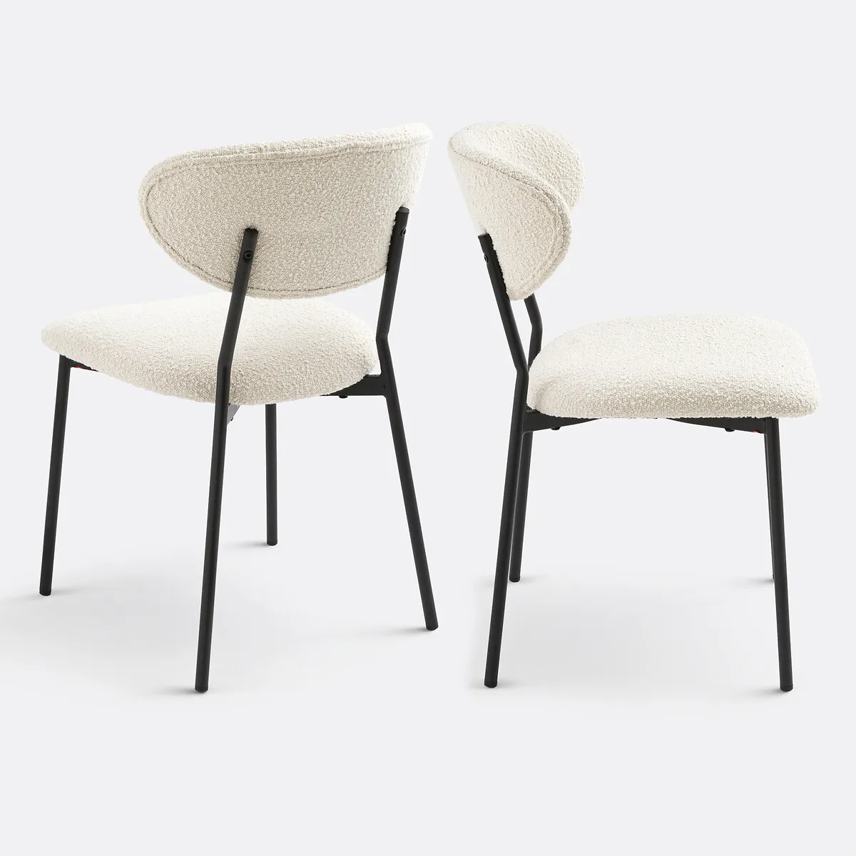 Lot De 2 Chaises Tissu Bouclette, Galmo — vue 3
