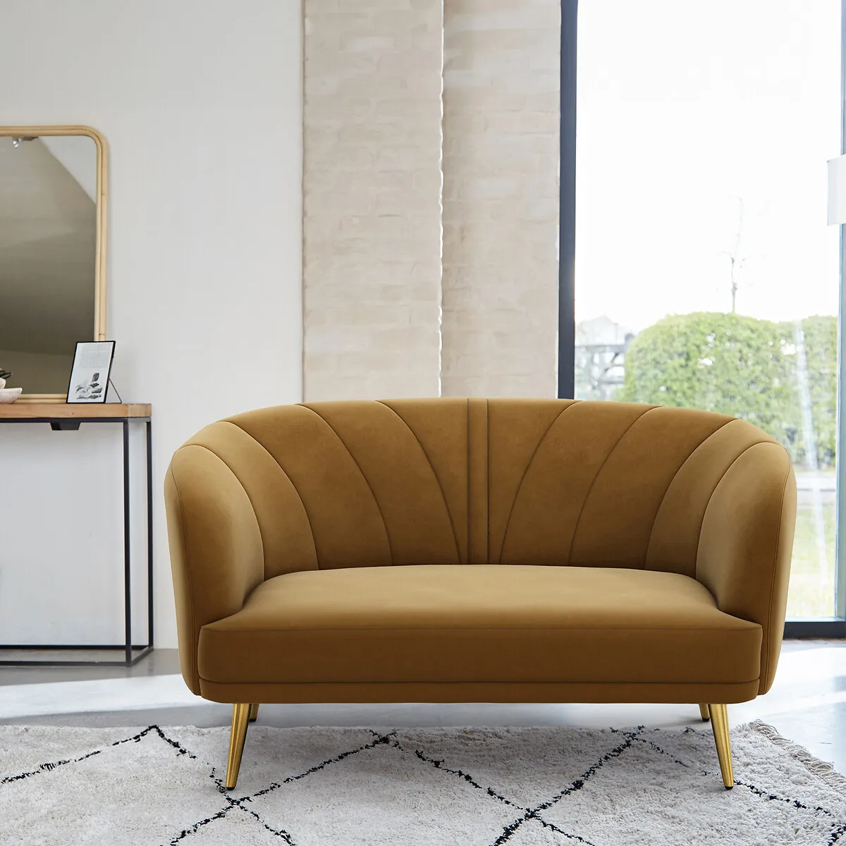 Banquette Velours 2/3 Places, Leone — vue 3