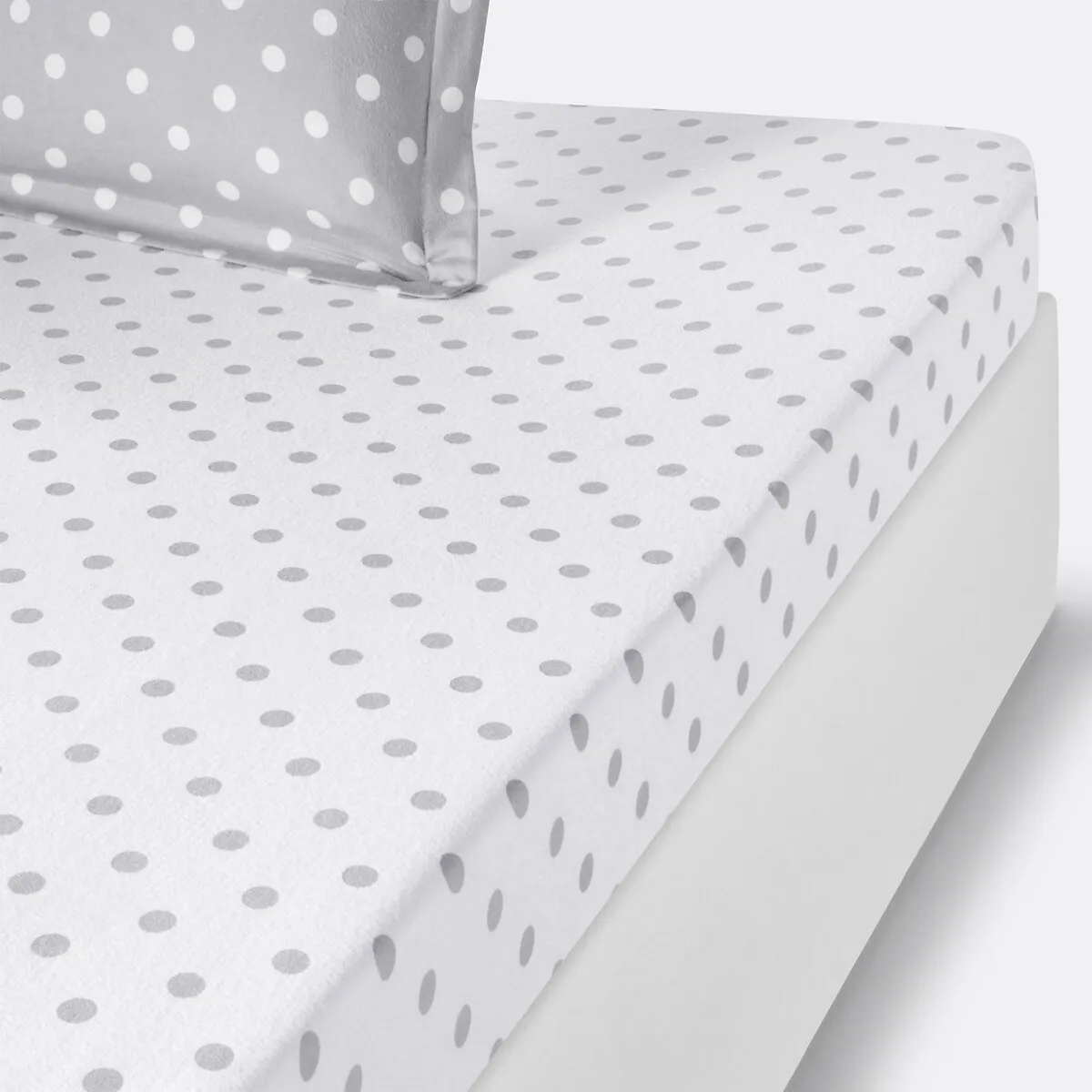 Drap Housse Flanelle Imprimé Pois, Clarisse