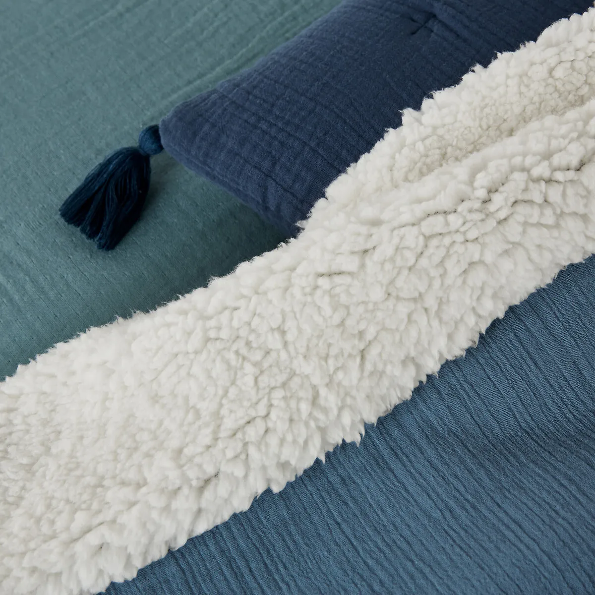 Dessus De Lit Uni Gaze Coton/sherpa Kumla — vue 3