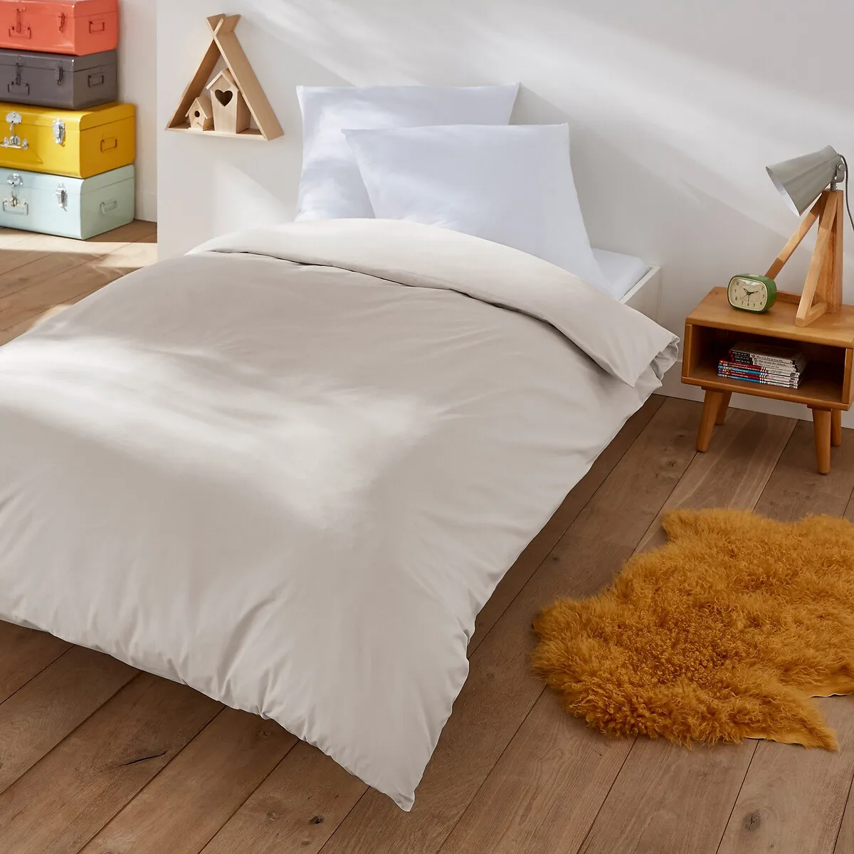 Drap Housse Enfant Uni En Polycoton, Scenario — vue 3