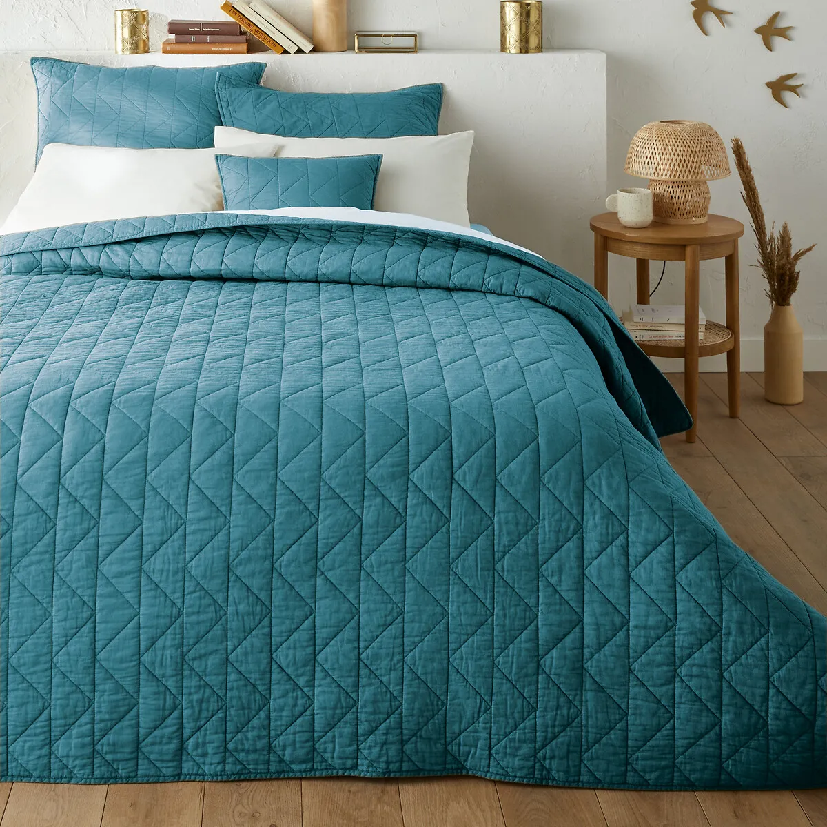Couvre Lit Boutis Matelassé Coton Zig Zag Scenario