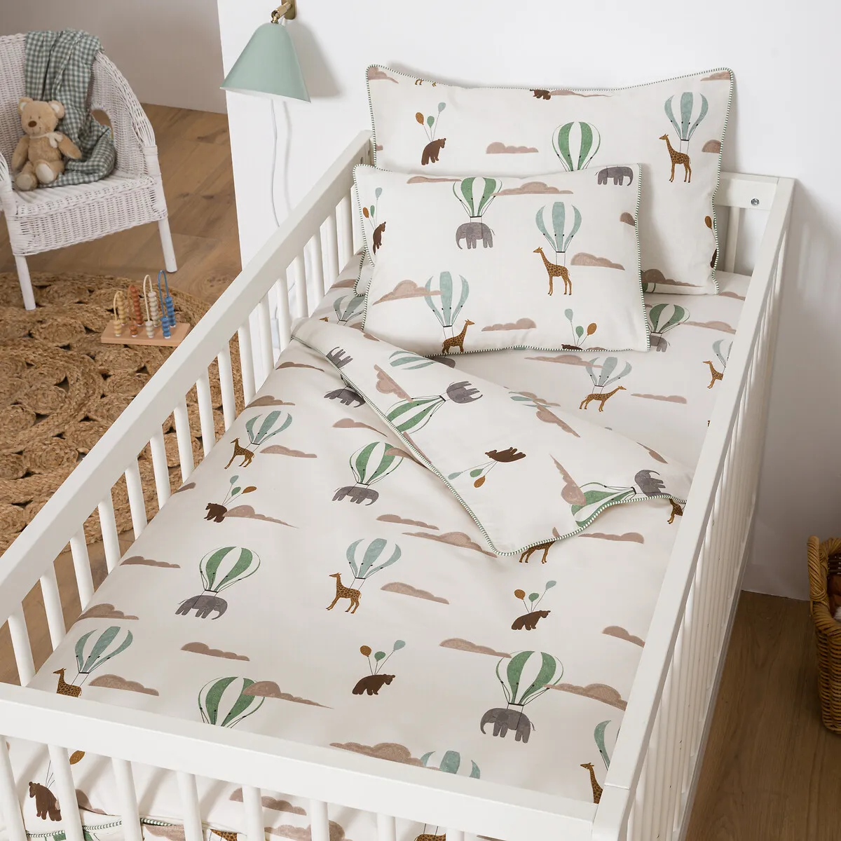 Drap-housse Bébé 20 % Coton Recyclé, Aubin — vue 3