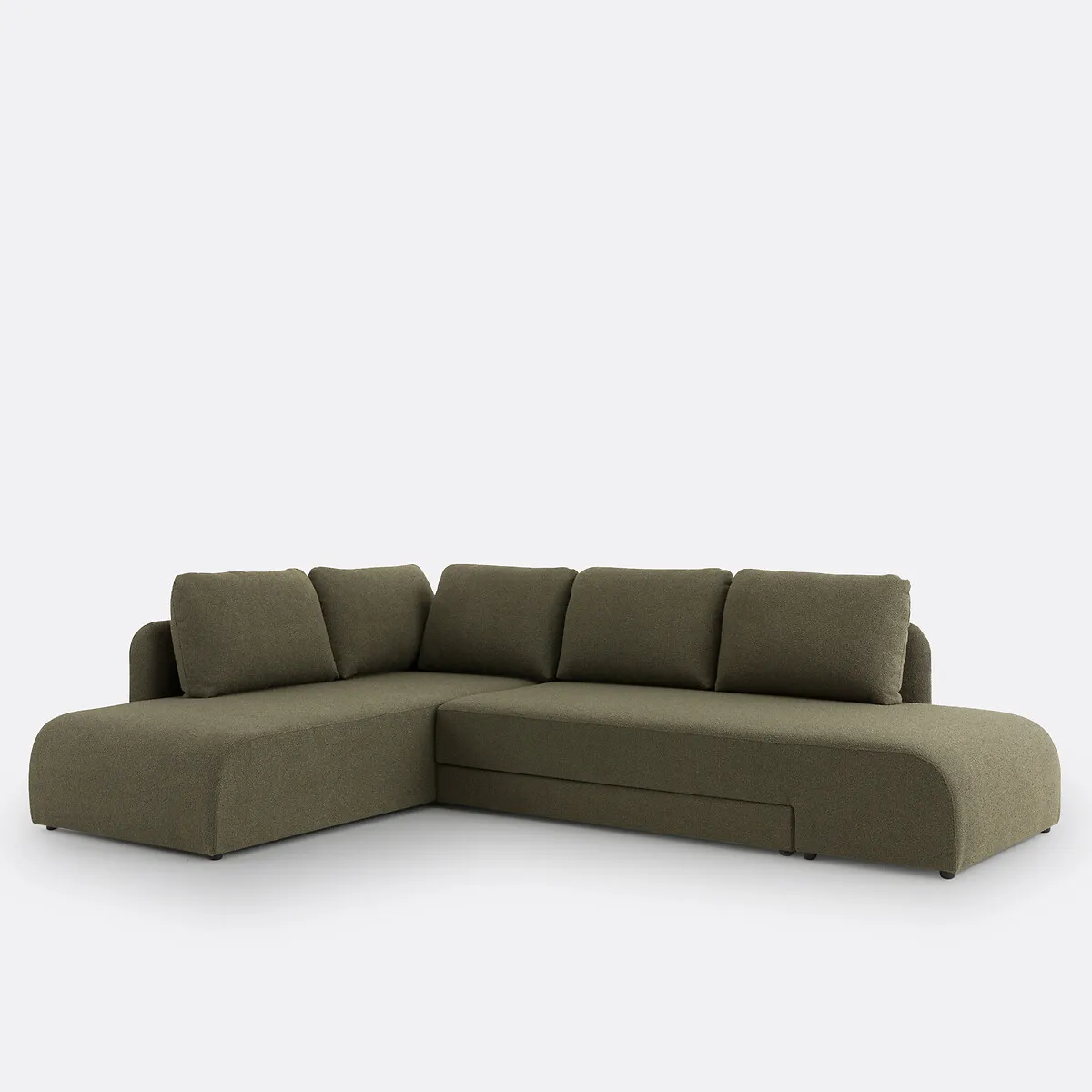 Canapé Angle Convertible, En Bouclette Fine, GINA — vue 3