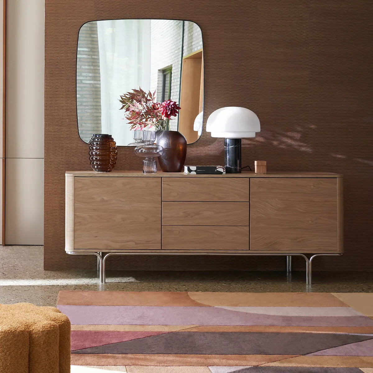 Miroir Carré, En Métal Fer, Largeur 90 X Hauteur 90 Cm, IODUS — vue 3