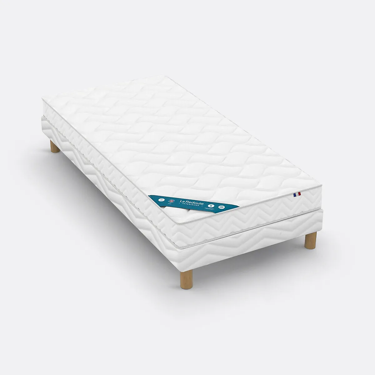 Ensemble Matelas Mousse HD 28Kg, Soutien Très Ferme, Accueil Moelleux + Sommier — vue 3