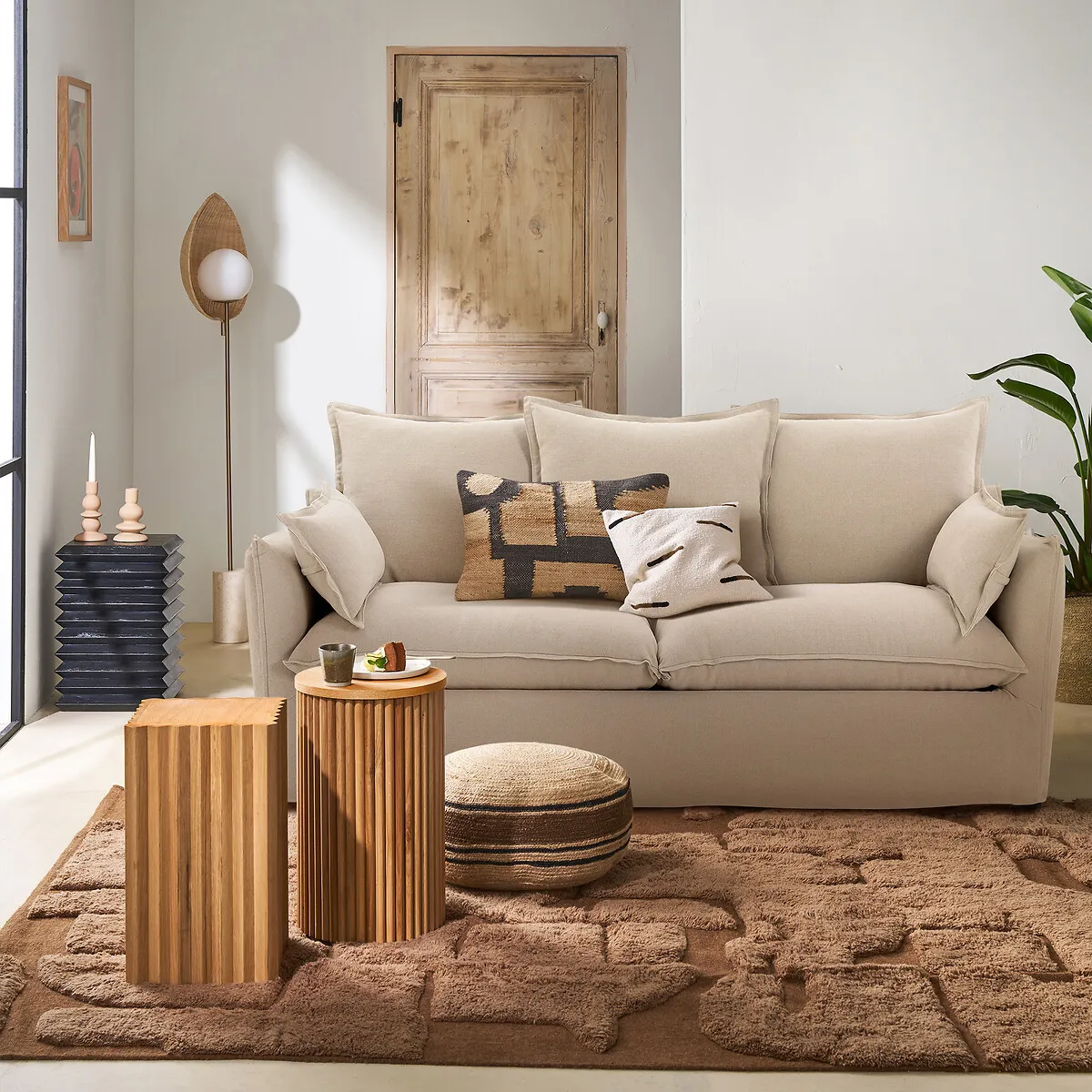 Canapé 2, 3, 4, Ou 5 Places, Déhoussable, Lin Épais, ODNA — vue 3