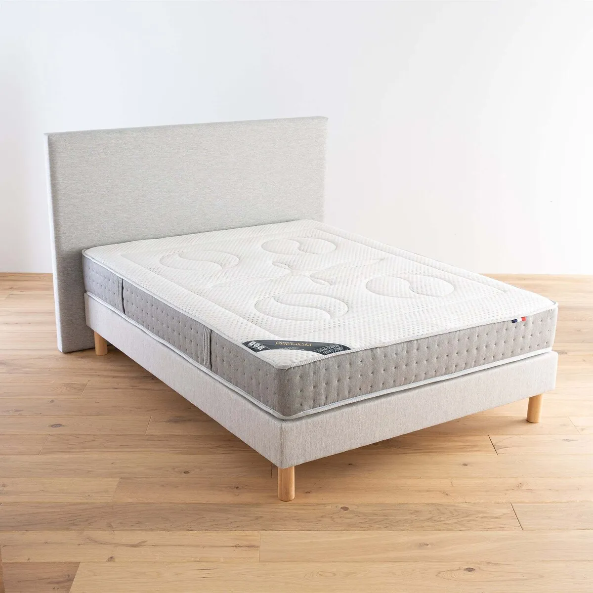 Sommier Tapissier Déco 10 Lattes Avec Pieds — vue 3