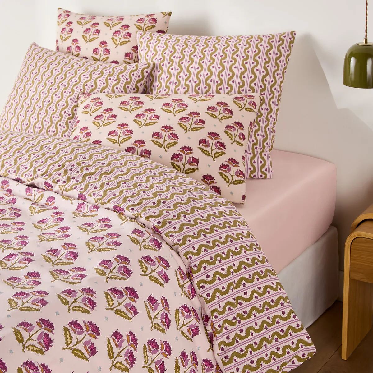 Housse De Couette En Coton Lavé, Imprimé Fleurs, ANTES