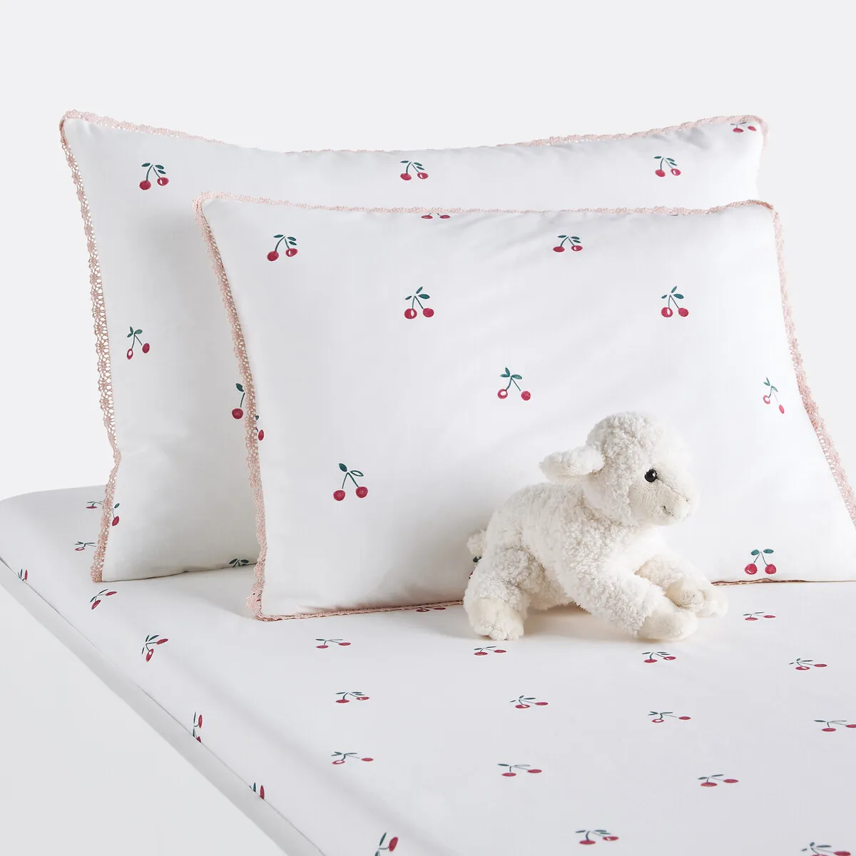 Taie D'oreiller Bébé Coton Biologique, Griotte