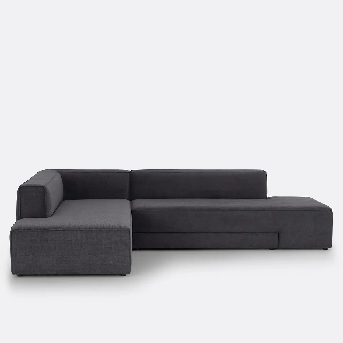 Canapé Angle Convertible Polyester Texturé, Ginosa — vue 3