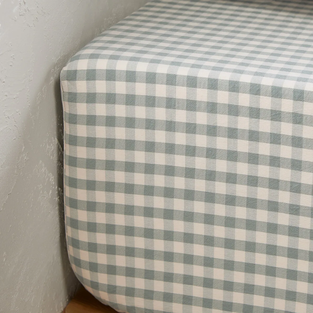 Drap Housse Coton Seersucker Bonnet 30 Cm, COTTAGE VERT — vue 3
