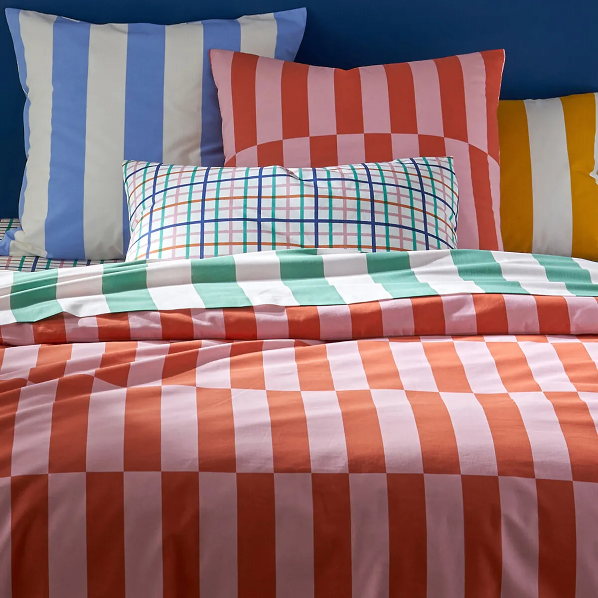 Housse De Couette En 50% Coton Recyclé, TABAKA ROUGE — vue 3