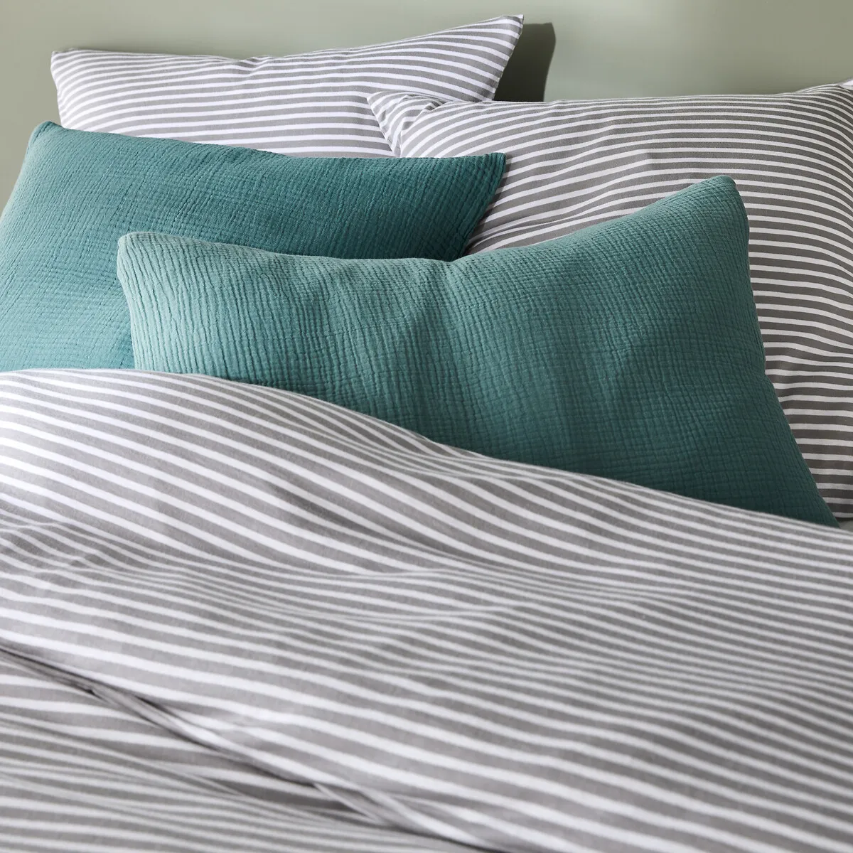 Housse De Couette Jersey Coton/modal, Dolsi Gris — vue 3
