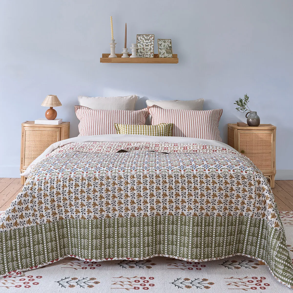 Dessus De Lit Matelassé Coton, Imprimé, Rosarius — vue 3