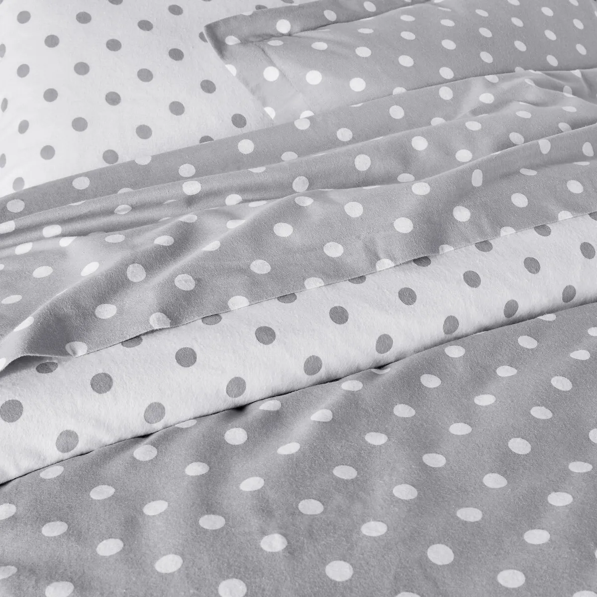 Housse De Couette Flanelle Imprimée Pois, Clarisse — vue 3