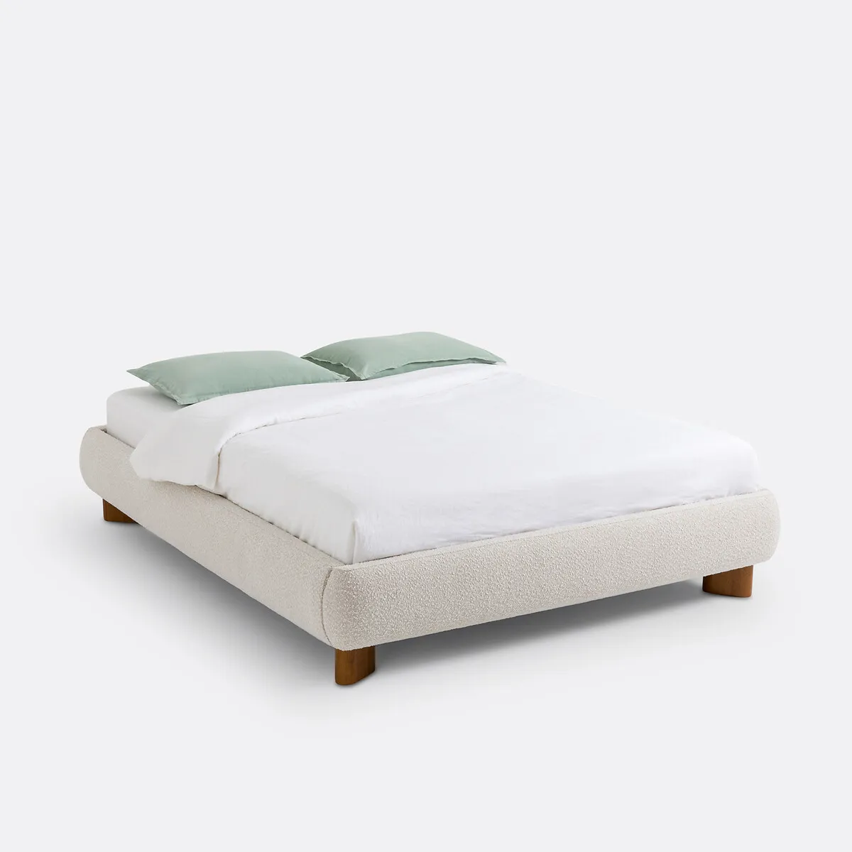 Lit Tissu Bouclette Avec Sommier, Mila
