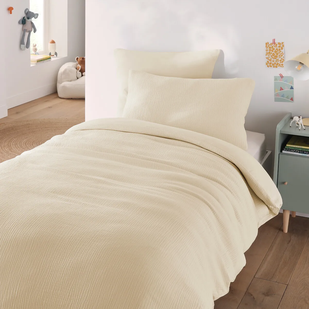 Housse De Couette Enfant Gaze/coton Lavé, Kumco — vue 3