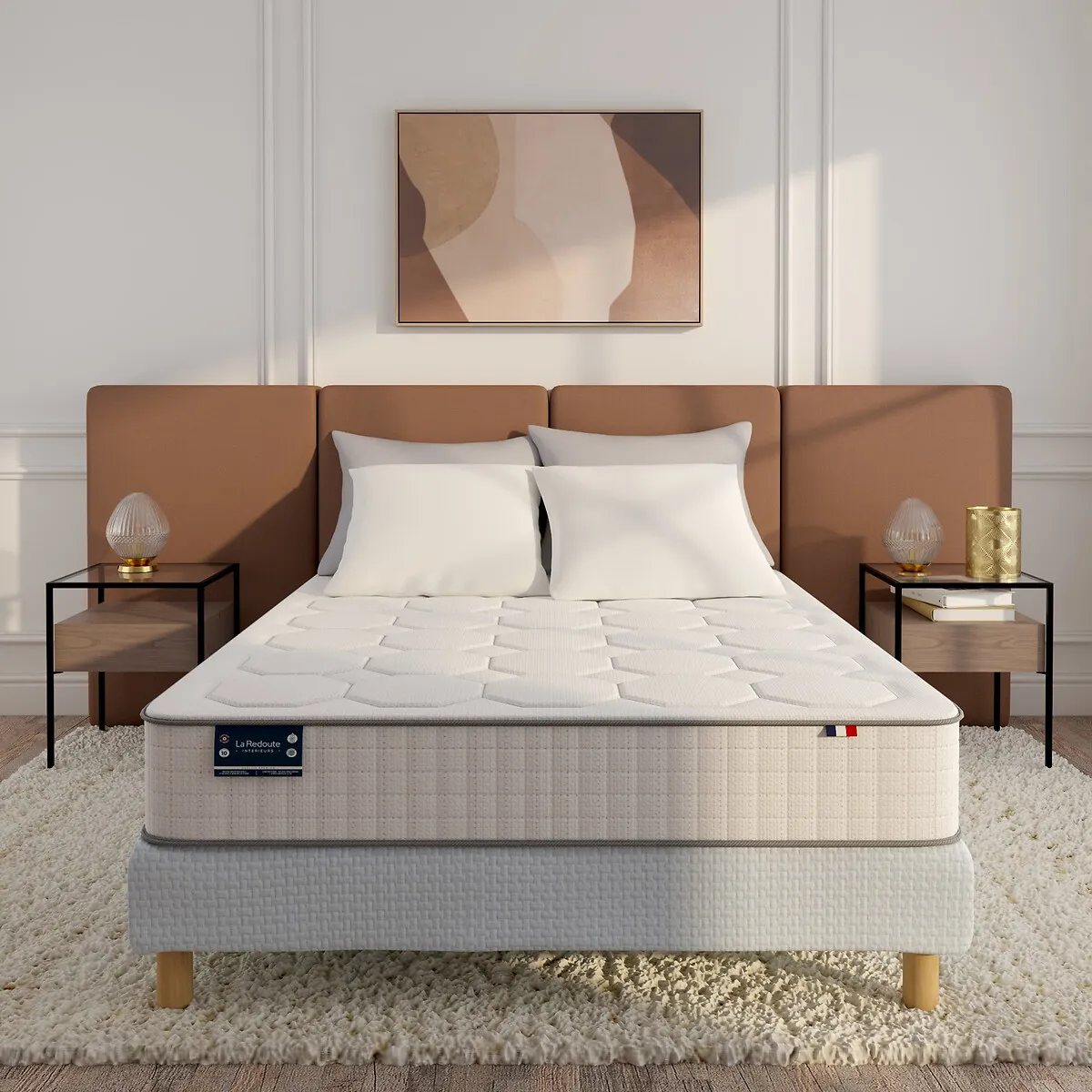 Matelas 856 Ressorts Ensachés, 7 Zones, Soutien Ferme, Accueil Enveloppant