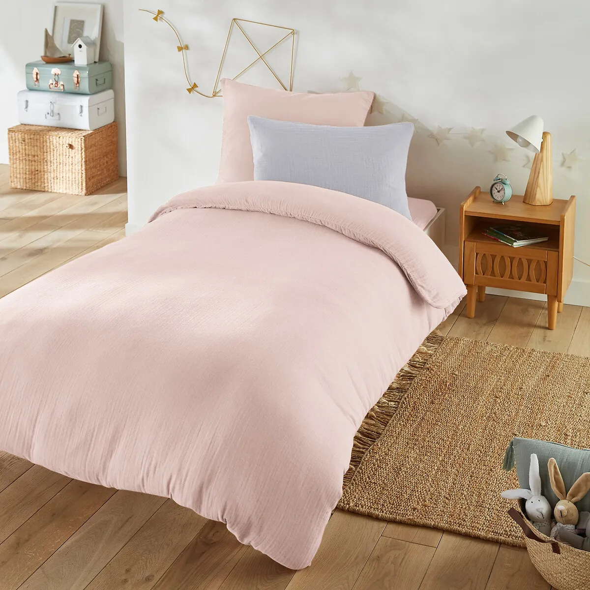 Drap-housse Enfant Uni Gaze De Coton, Kumla — vue 3