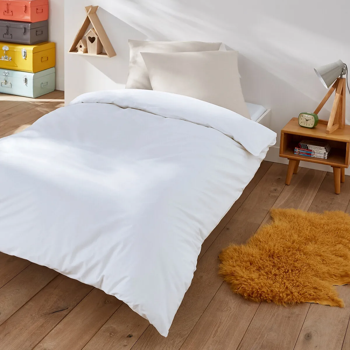 Drap Housse Enfant Uni En Polycoton, Scenario — vue 3