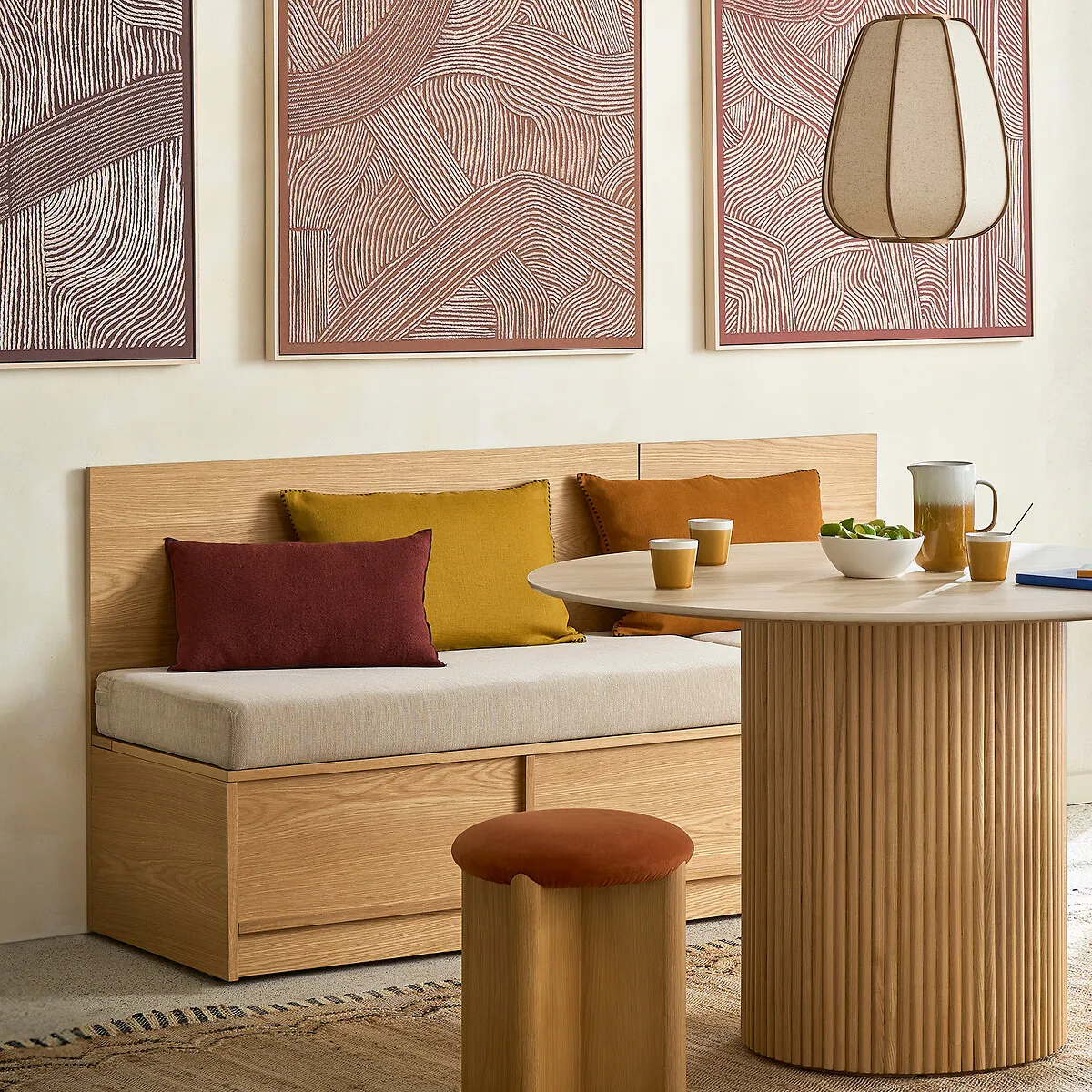 Housse De Coussin Unie, En Lin, ELBA — vue 3