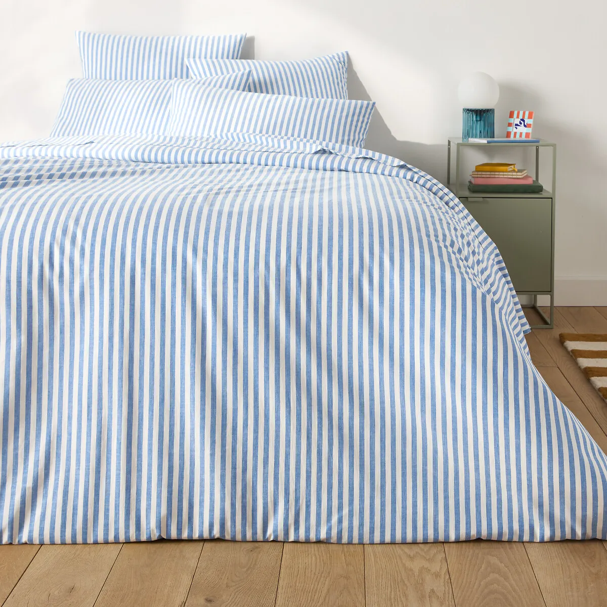 Housse De Couette En Coton, SOIZIC BLEU — vue 3