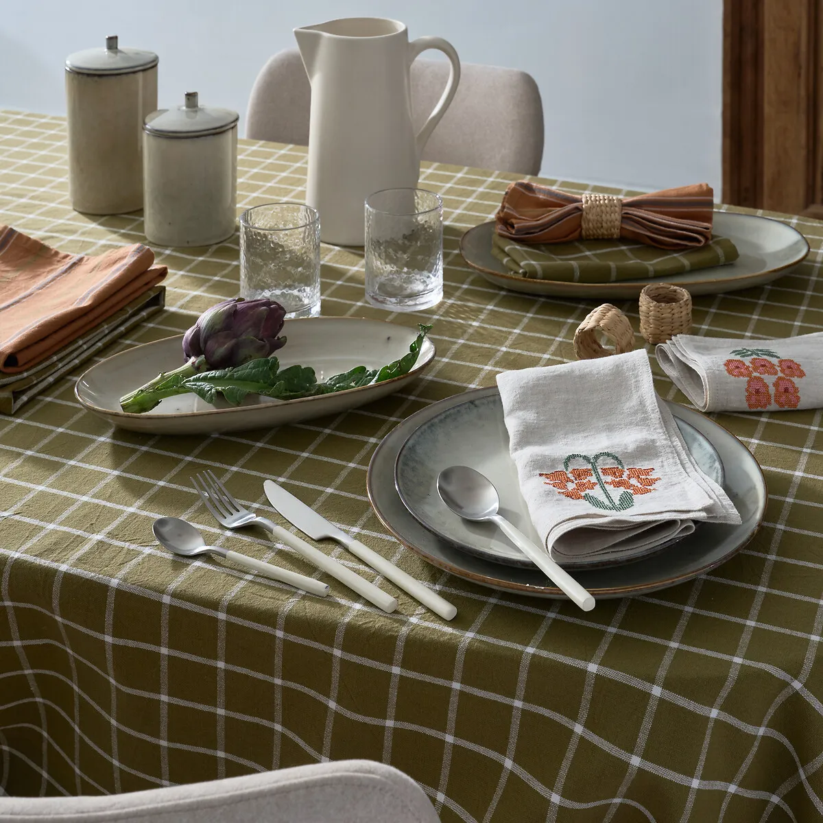 Nappe Coton Tissé Teint À Carreaux, Hortense — vue 3