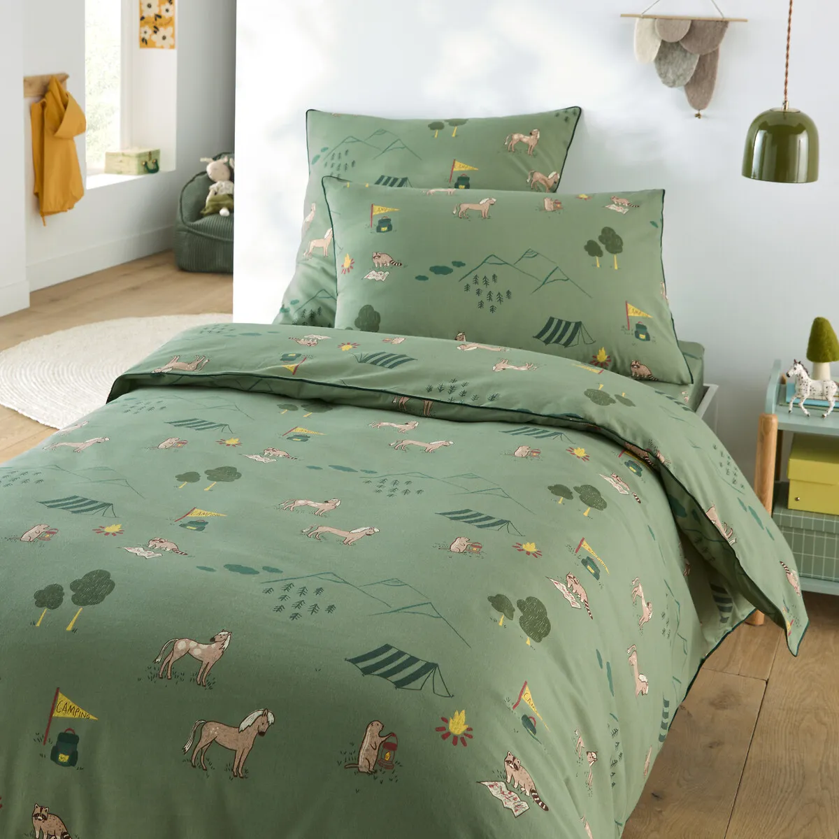 Housse De Couette Enfant, En Coton, Imprimé Animaux, YOSEMITE CAMP — vue 3