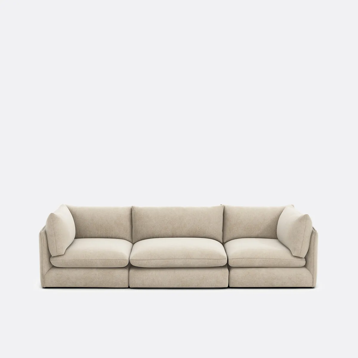 Canapé Droit Modulable, 3 Places, En Polyester Chiné, MALO