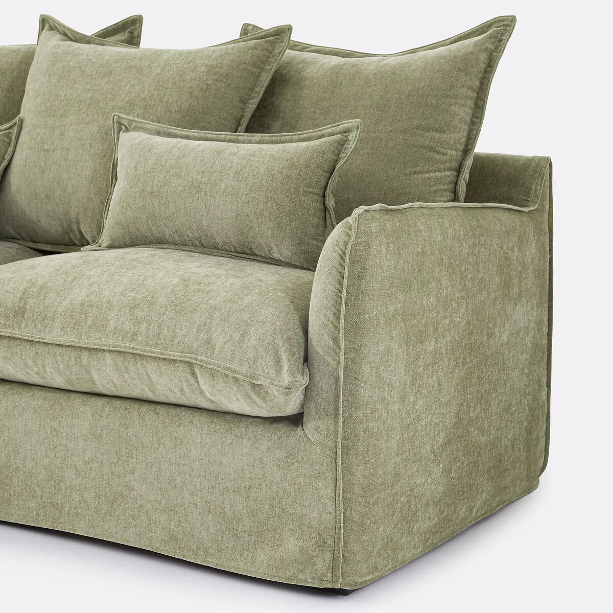 Canapé D'angle Gauche, Déhoussable, 4 Places, En Polyester Chiné, ODNA — vue 3