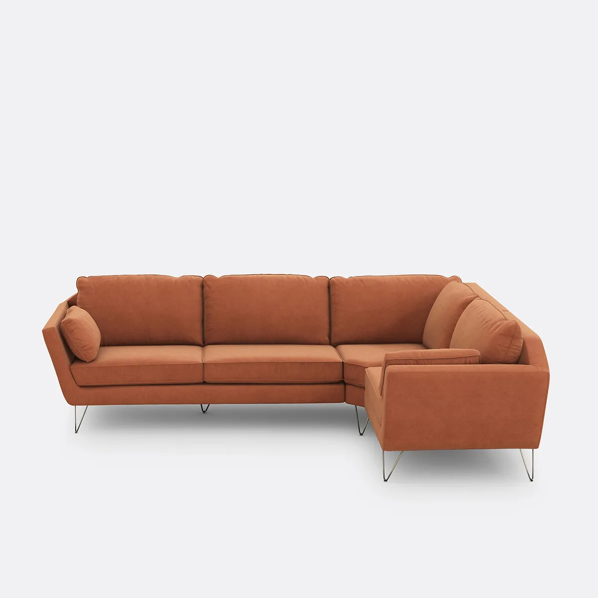 Canapé D’angle XL En Velours, Topim