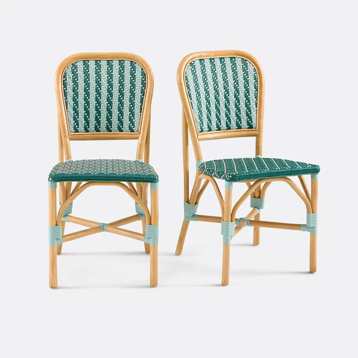 Lot De 2 Chaises Tressées, Musette