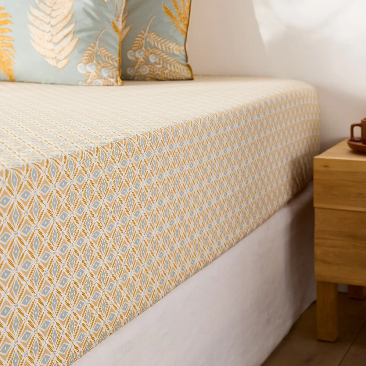 Drap Housse En Percale De Coton, Fougère