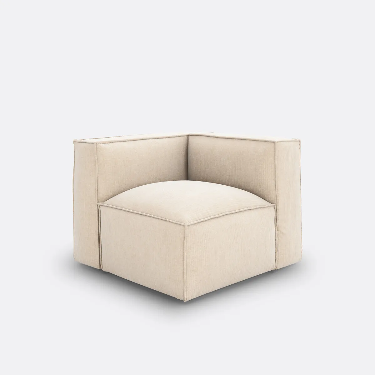 Elément D'angle Pour Canapé Modulable, En Velours Côtelé Vintage, SEVEN