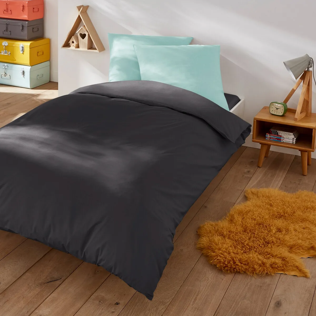 Drap Housse Enfant Uni En Polycoton, Scenario — vue 3